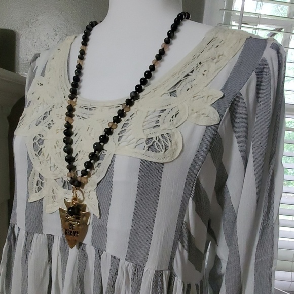 *ONLY 3 LEFT* Umgee Striped Dress - Picture 7 of 7